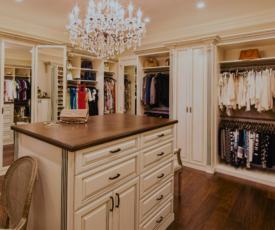 Custom closet build-out with shelving, cabinetry, and storage, Declutter + Design Co. Fort Worth
